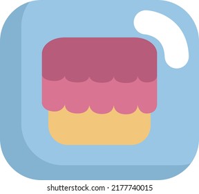 Erdbeertorte, Illustration, Vektorgrafik auf weißem Hintergrund.