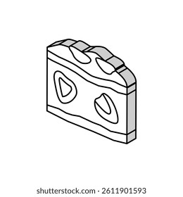 strawberry cake isometric icon vector. strawberry cake sign. isolated symbol illustration
