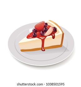 Strawberry Cake Slice