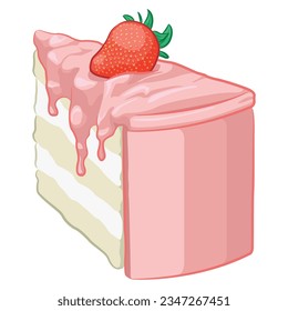 Strawberry Cake Slice Sweets Dessert Food