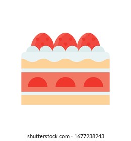 Icono de diseño plano, ilustración vectorial de fresa