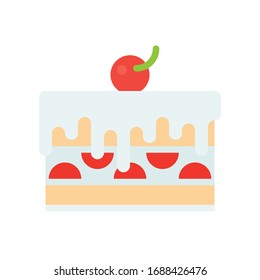 Icono de diseño plano, ilustración vectorial de fresa
