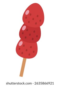 Strawberry candy icon, simple vector illustration