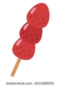 Strawberry candy illustration, simple vector illustration