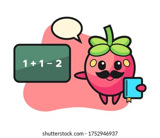 Strawberry Cartoon Teacher Stock Vector (Royalty Free) 1752946937 ...