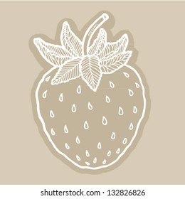 Strawberry cartoon vector.