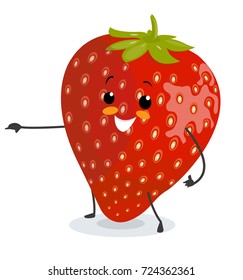 strawberry cartoon vector