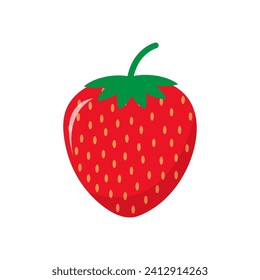 Strawberry cartoon vector alphabet S fruit