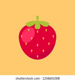 strawberry cartoon vector. symbol. logo design.