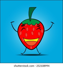 strawberry cartoon.Vectors