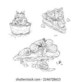 strawberry cheese pie, strawberry tart
