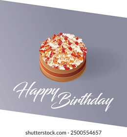 Strawberry cheesecake with lime, mint leaf topping, velvet birthday cake, cookies base, creamy cake, brown, coffee, chocolate, cream, grey layer background, sweet dessert, congratulate, birthday card