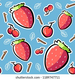 strawberry cherry branch