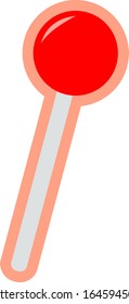 strawberry or cherry lollipop color icon