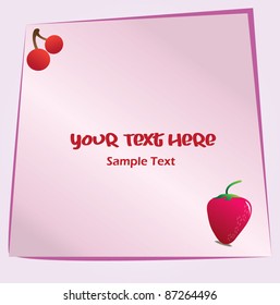 strawberry cherry note card