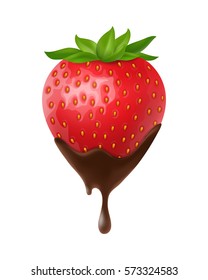 Strawberry in chocolate