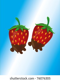 strawberry in a chocolate