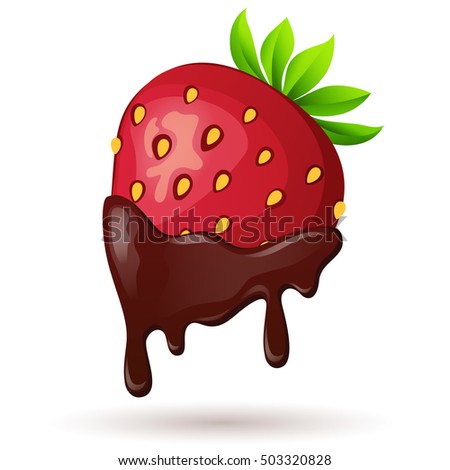 Strawberry in chocolate