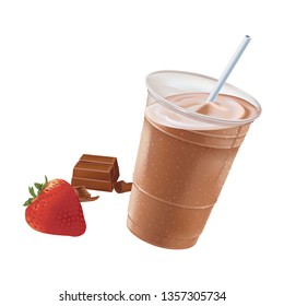 Erdbeere & Schokolade Milchshake, Vektor