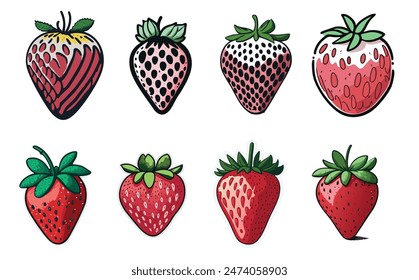 Strawberry Collection, Strawberry Illustration, Vintage Fruits