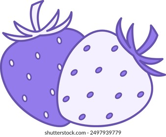 Icono de color de fresa. Icono De Vector De La Baya Madura. Comida Natural Y Orgánica. Dulce postre. Concepto de fruta