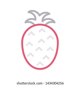 strawberry color line vector icon