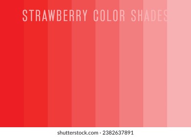 Strawberry-Farbtöne, Strawberry-Farbpalette, Vektorgrafik