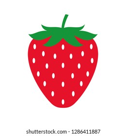 Strawberry colored icon. Vector illustration