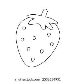 Strawberry coloring pages for kids. Trace and color Strawberry. Strawberry Fruit Flashcard for kids. Strawberry isolated on white background. Kindergarten and preschool worksheets printable for kids. 