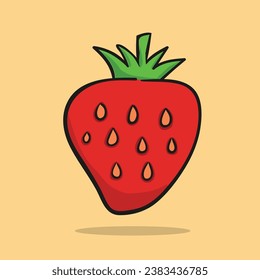 strawberry. Concept isolated. Flat cartoon style vector