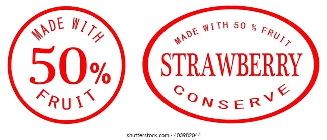 Strawberry Conserve - Made with 50 % Fruit Red