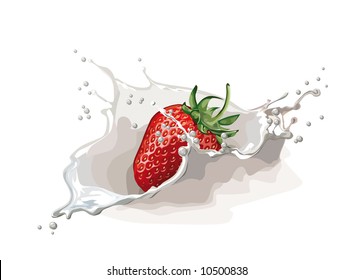 strawberry with cream