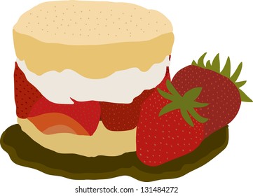 Strawberry and cream shortcake