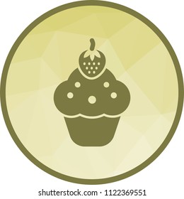 Strawberry cupcake Icon