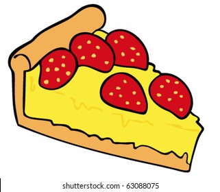 Strawberry custard tart.