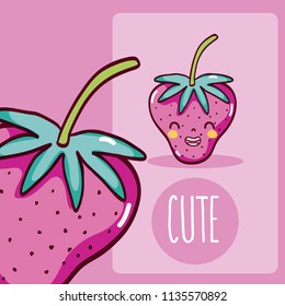 Strawberry cute cartoon