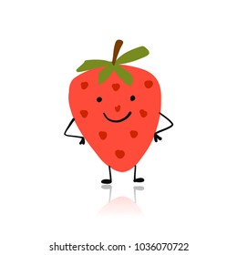 Strawberry, Cute Character For Your Design