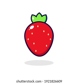 Strawberry cute illustration fresh fruit