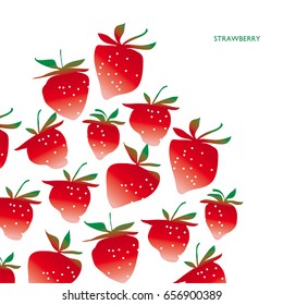 strawberry design element in concept laconic style. 