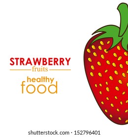 strawberry design over white background vector illustration 