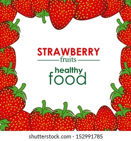 strawberry design over white background vector illustration 
