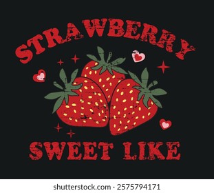 Strawberry  design  vector illustration for t shirt