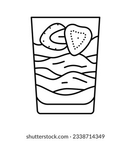 strawberry dessert line icon vector. strawberry dessert sign. isolated contour symbol black illustration