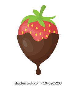 Strawberry dipped in chocolate, party treat