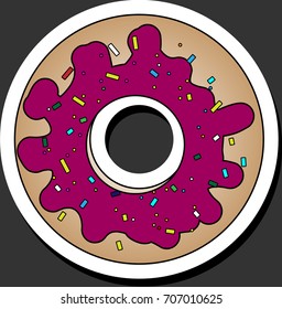 strawberry donut sticker
