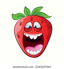 Strawberry Doodle Art, Fruit Expression