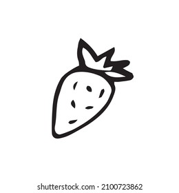 Strawberry doodle. Hand-drawn vector berry