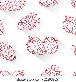Strawberry doodle seamless