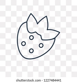 Strawberry drawing vector outline icon isolated on transparent background, high quality linear Strawberry drawing transparency concept can be used web and mobile