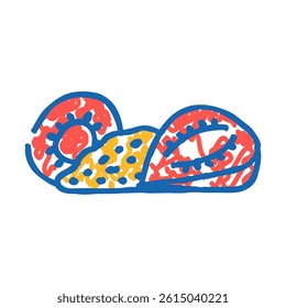strawberry dried fruit doodle icon sketch vector. strawberry dried fruit sign. isolated symbol illustration